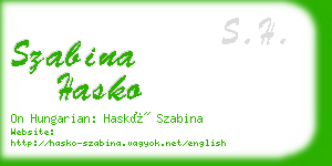 szabina hasko business card